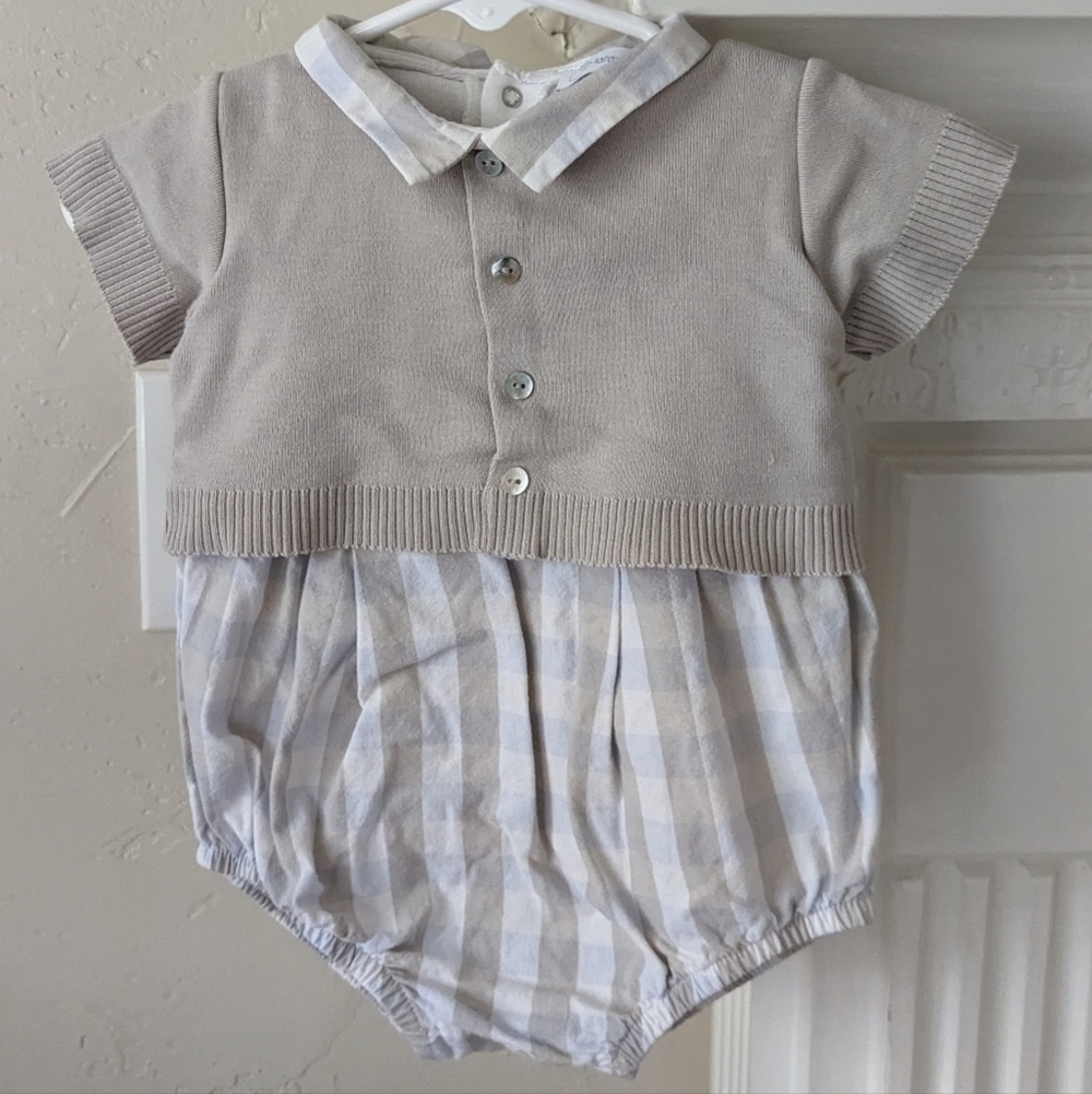 LARANJINHA | Check Bubble Romper